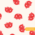 Neutral Vampire Kisses Seamless Pattern – Digital Download
