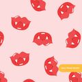 Pink Vampire Kisses Seamless Pattern – Digital Download