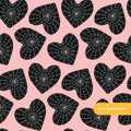 Pink Web Hearts Seamless Pattern