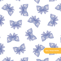 Blue Watercolor Striped Bow Seamless Pattern