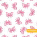 Pink Watercolor Striped Bow Seamless Pattern