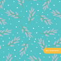 Aqua Winter Holly Seamless Pattern – Christmas & Holiday Décor Digital Download
