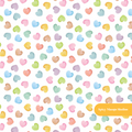 White Rainbow Hearts Seamless Pattern