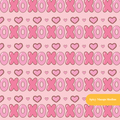 Pink XOXO Stripe Valentine's Seamless Pattern