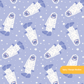 Blue Bailey the Yeti Seamless Pattern – Digital Download