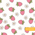 Off White Yummy Berries Seamless Pattern – Digital Download