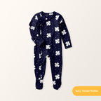 Navy Snow Angels Seamless Pattern