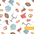White Fun Football Seamless Pattern