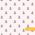 Pink Anchor Stripe Seamless Pattern