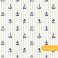 Tan Anchor Stripe Seamless Pattern