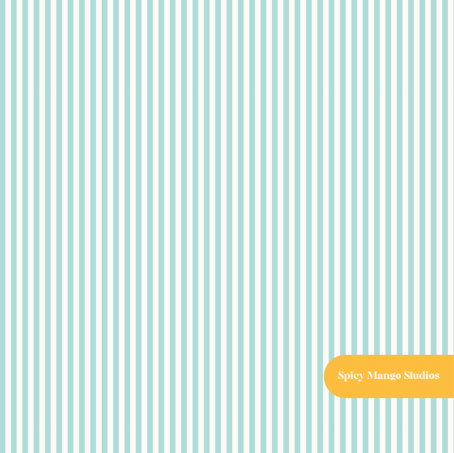 Aqua Pinstripe Seamless Pattern