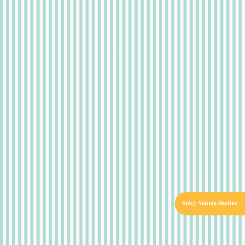 Aqua Pinstripe Seamless Pattern