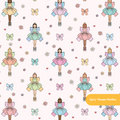 Light Pink Ballerina Bow Seamless Pattern