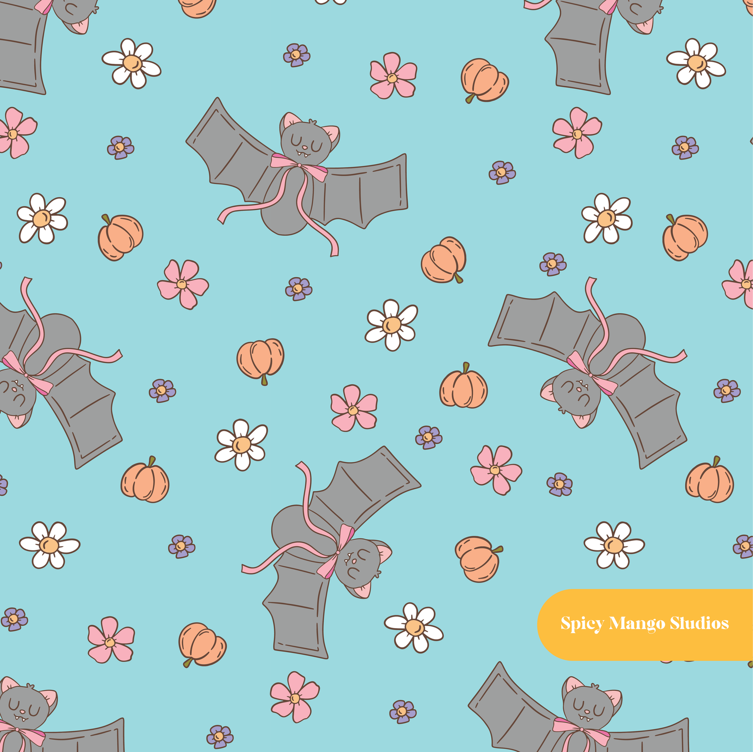 Aqua Batilda Seamless Pattern