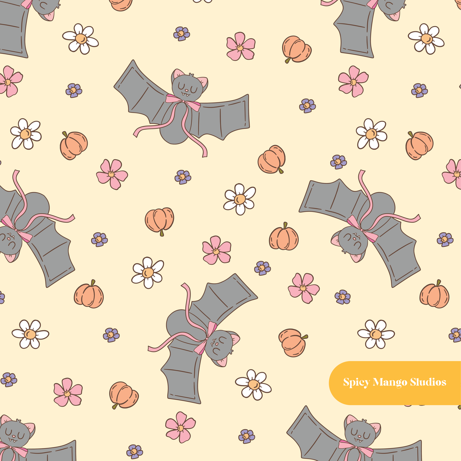 Pastel Yellow Batilda Seamless Pattern
