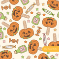 Neutral Candy Apple Jack Seamless Pattern – Digital Download