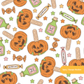 White Candy Apple Jack Seamless Pattern – Digital Download