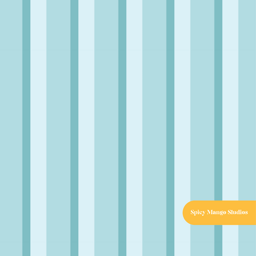 Aqua Callum Stripe Seamless Pattern