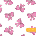 White and Dark Pink Cute Bows Seamless Pattern