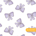 White and Purple Cute Bows Seamless Pattern