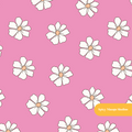 Dark Pink Cute Daisies Seamless Pattern – Digital Download