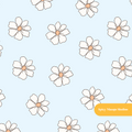 Light Blue Cute Daisies Seamless Pattern – Digital Download