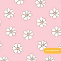 Light Pink Cute Daisies Seamless Pattern – Digital Download