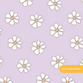 Purple Cute Daisies Seamless Pattern – Digital Download