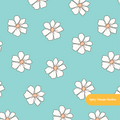 Teal Cute Daisies Seamless Pattern – Digital Download