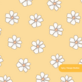 Yellow Cute Daisies Seamless Pattern – Digital Download