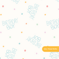 Neutral Confetti Birthday Boy Seamless Pattern