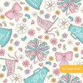 Pink and Teal Cheerleader Seamless Pattern – Digital Download