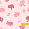 Pink Checkered Pumpkin Seamless Pattern