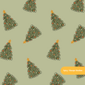 Green Christmas Tree Seamless Pattern