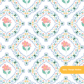 White Callie Floral Seamless Pattern