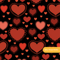 Black and Red Classic Valentine Seamless Pattern