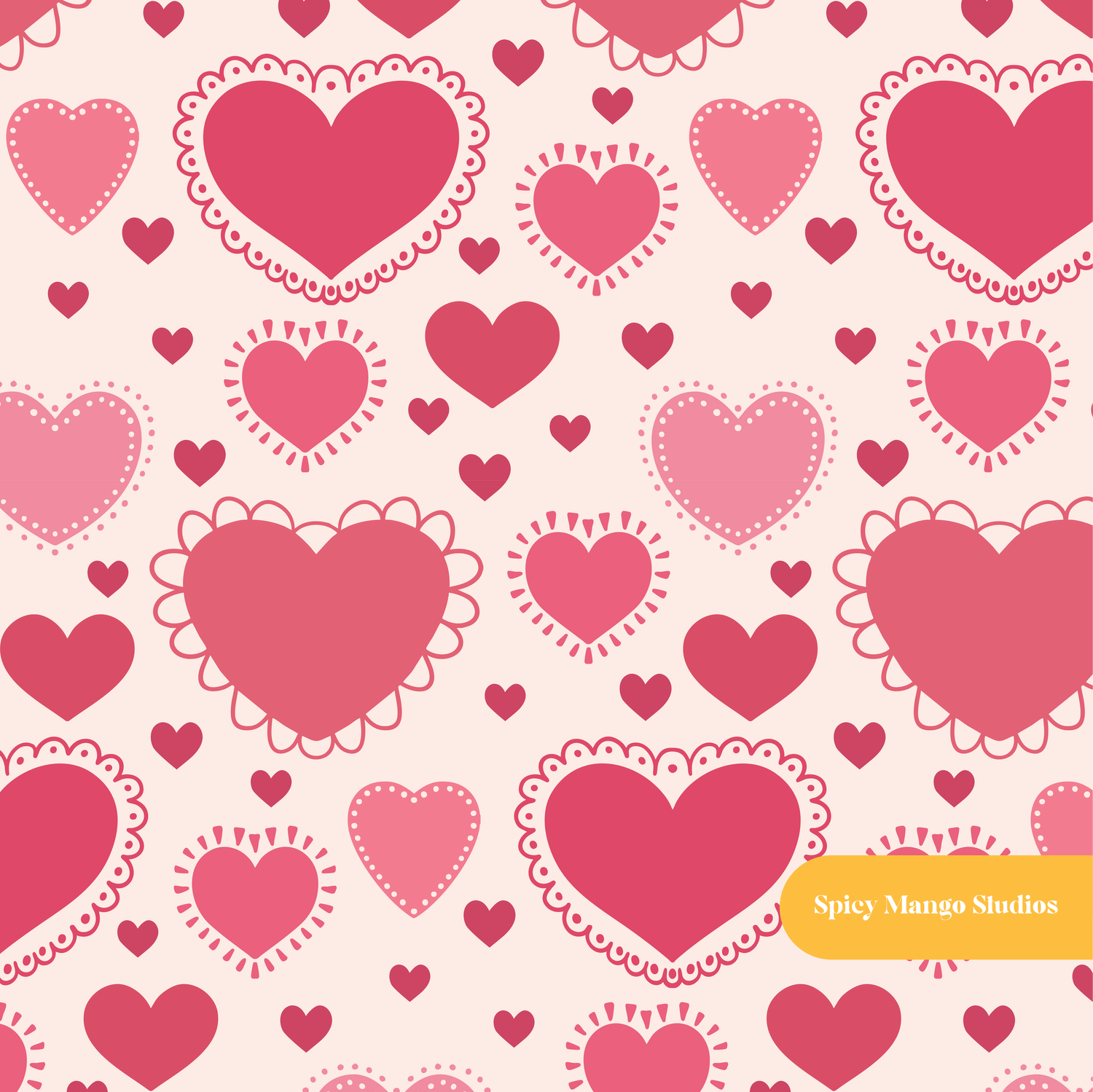 Pink Classic Valentine Seamless Pattern