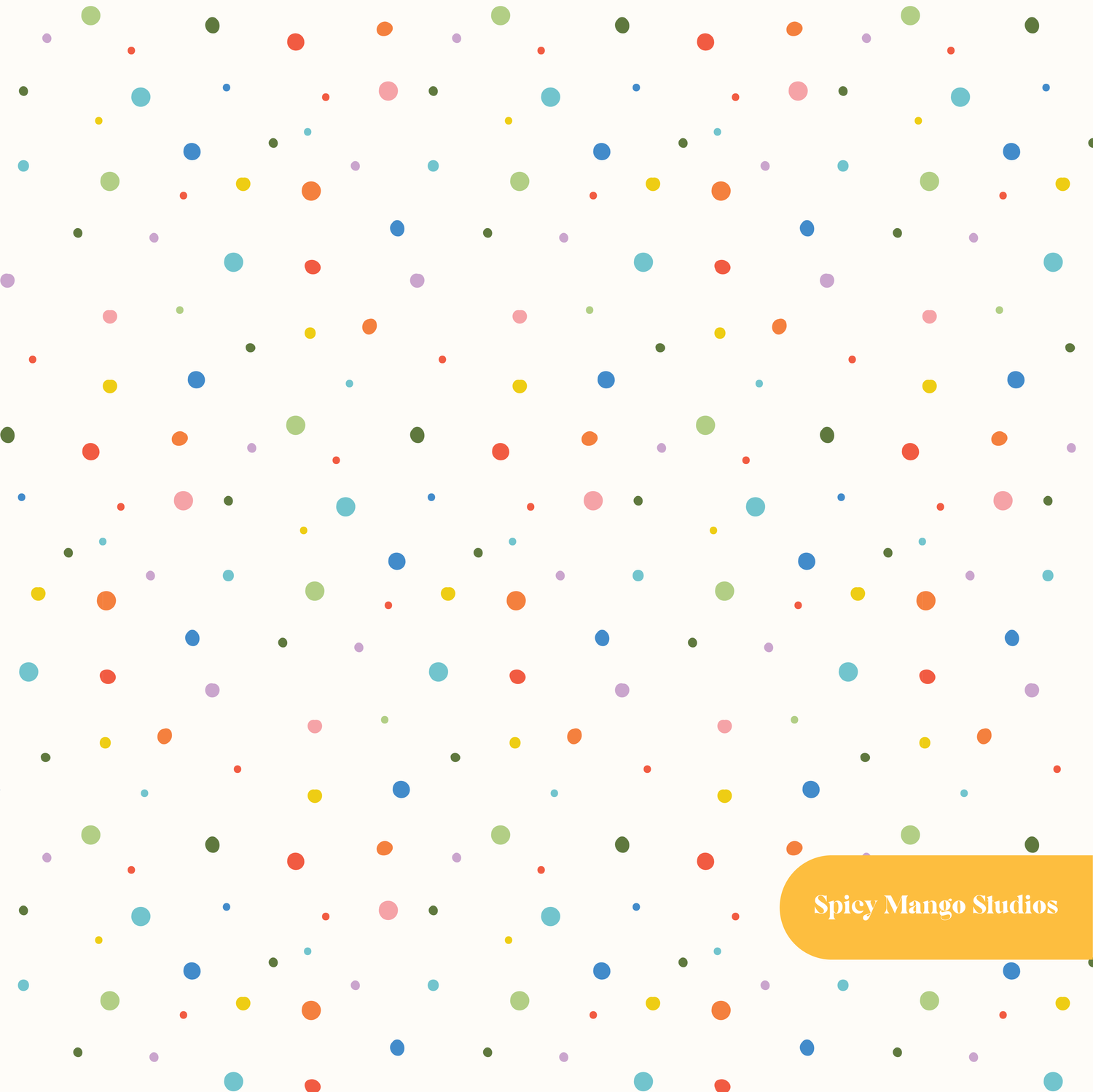 Off White Confetti Polka Dot Seamless Pattern