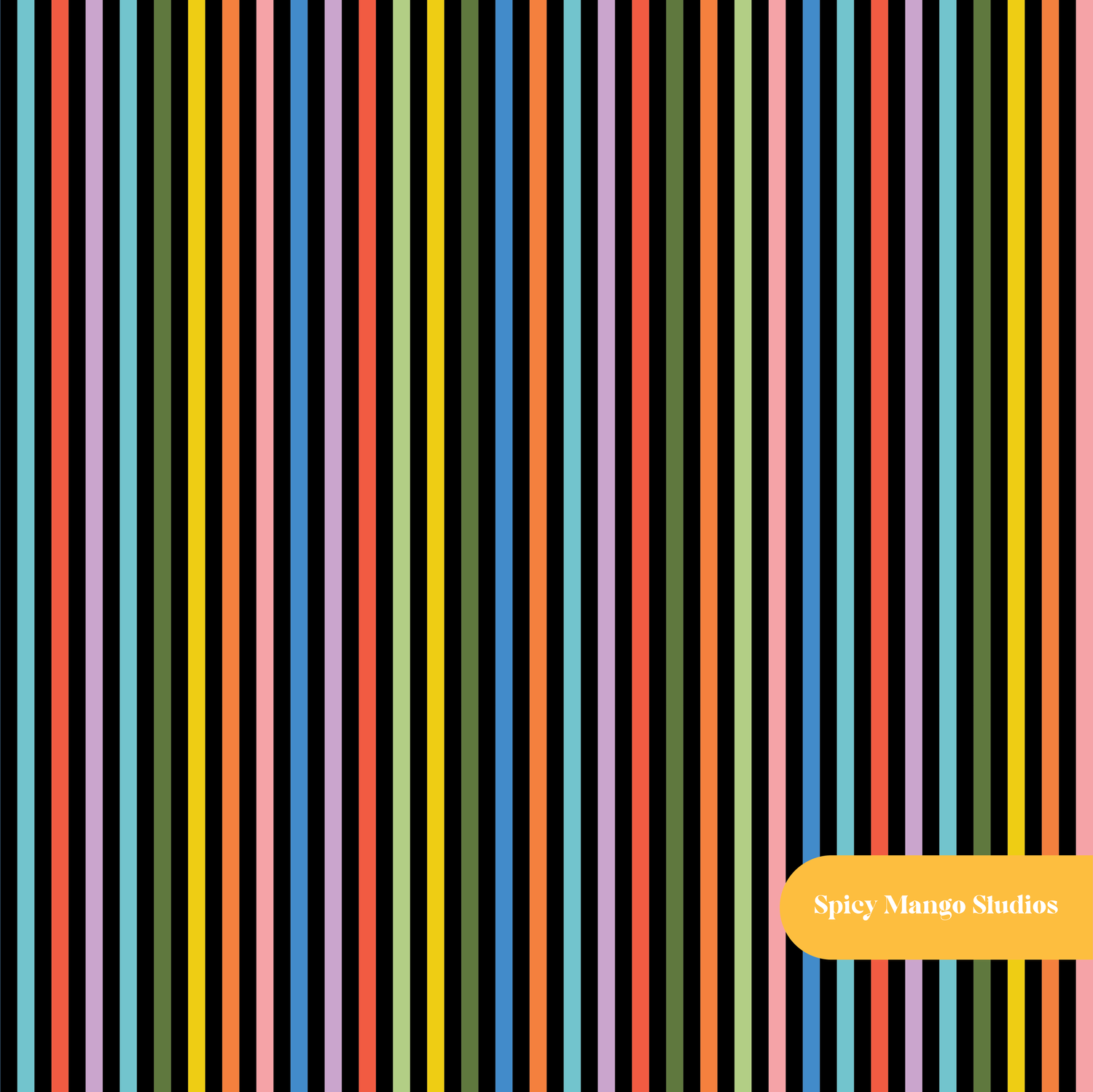Black Confetti Stripe Seamless Pattern