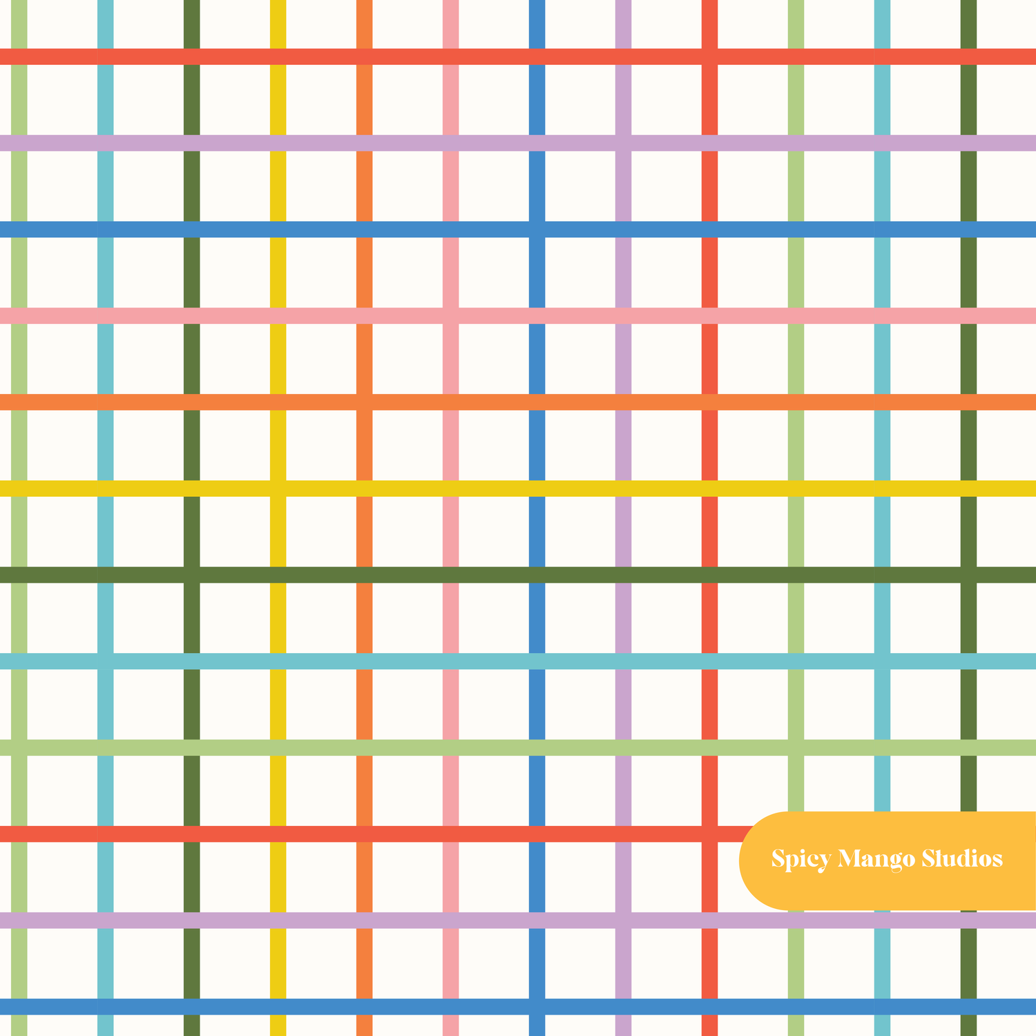 Off White Confetti Plaid Seamless Pattern