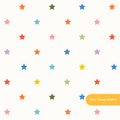 Off White Confetti Stars Seamless Pattern
