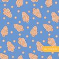Blue Christmas Cookies Seamless Pattern