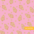 Pink Christmas Cookies Seamless Pattern