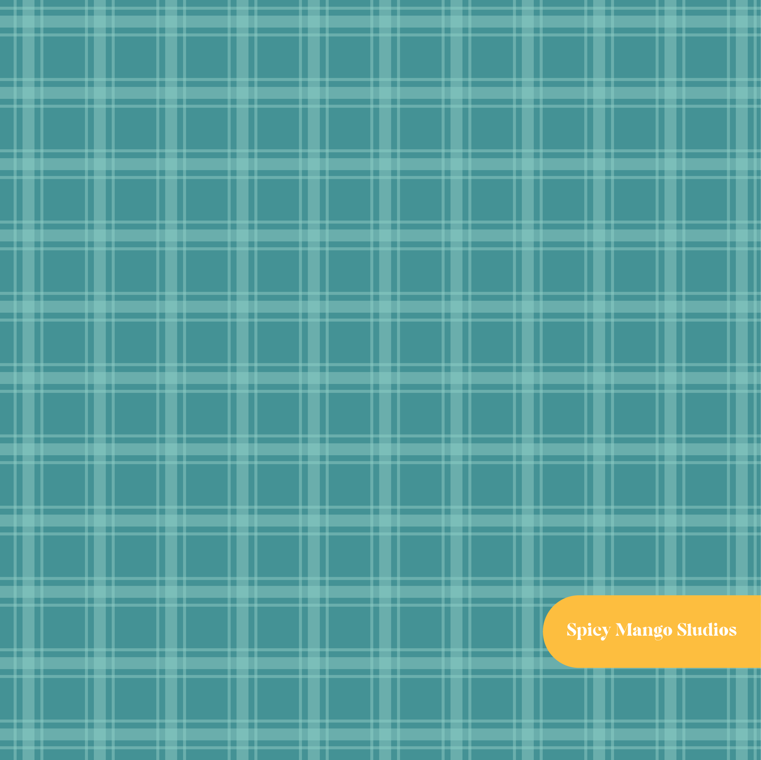 Aqua Cute Plaid Seamless Pattern