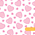 White and Pink Cute Hearts Seamless Pattern