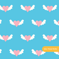 Blue Cute Valentine's Seamless Pattern