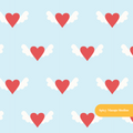 Light Blue Cute Valentine's Seamless Pattern