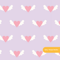Purple Cute Valentine's Seamless Pattern