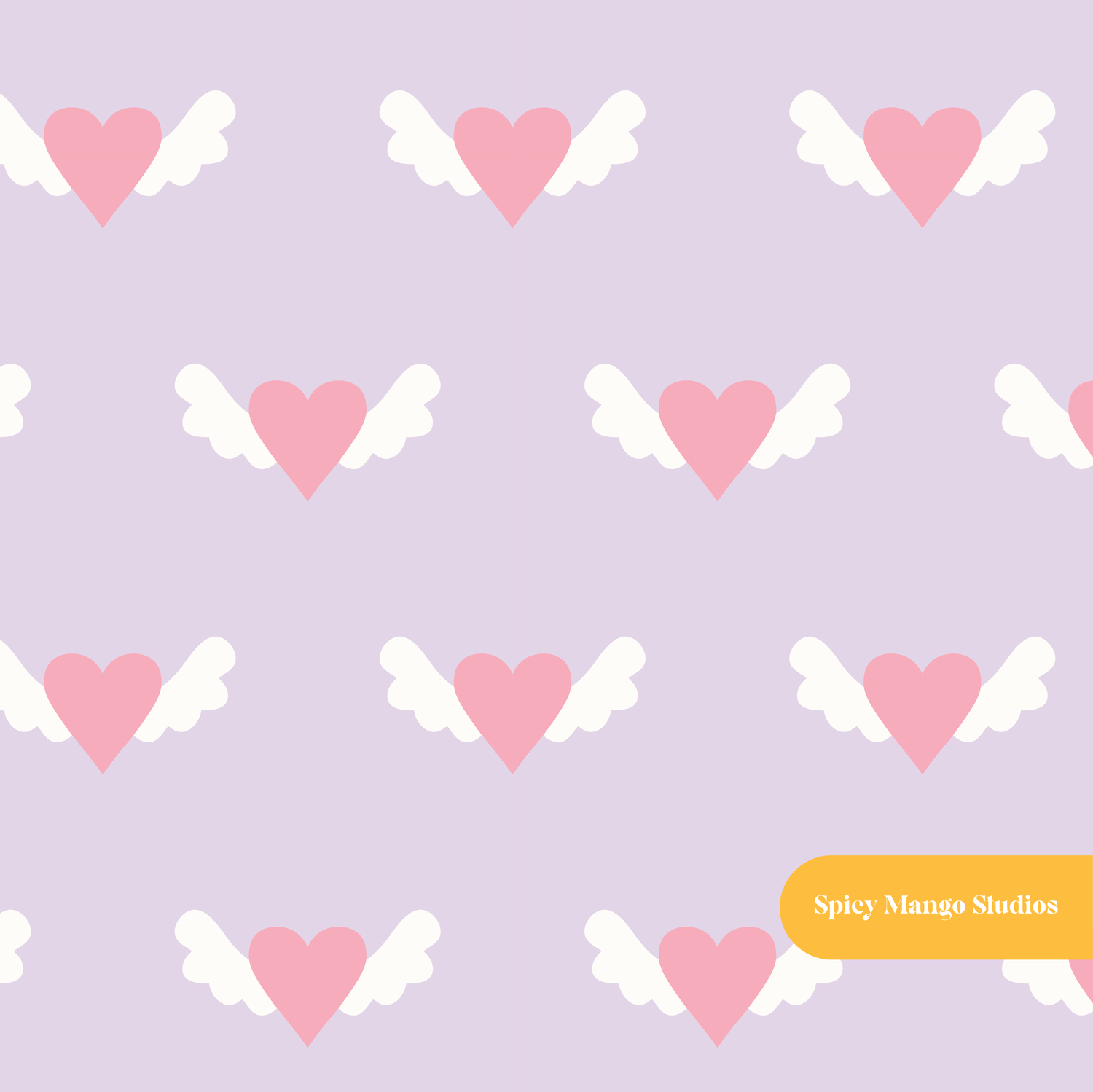 Purple Cute Valentine's Seamless Pattern