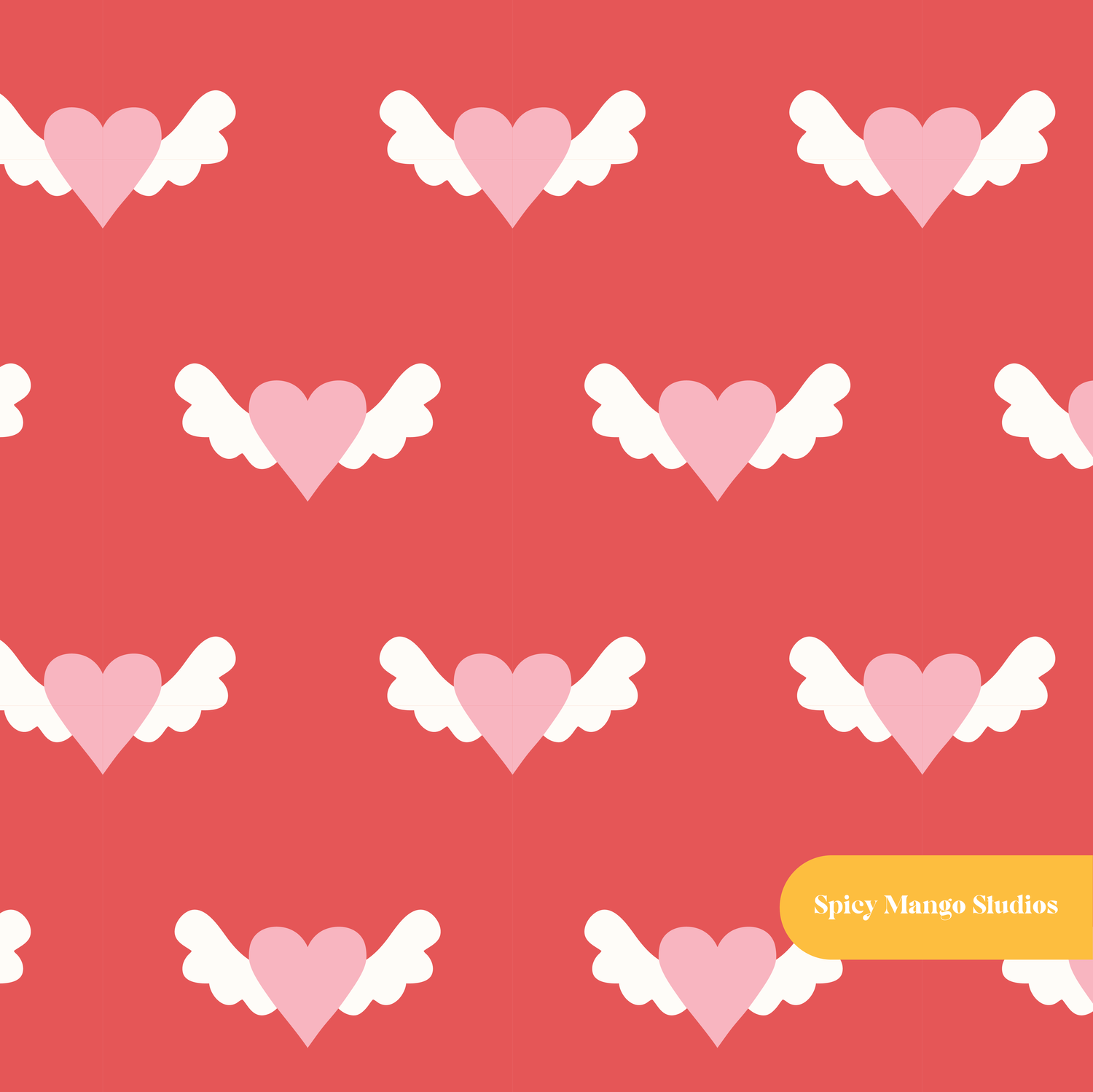Red Cute Valentine's Seamless Pattern